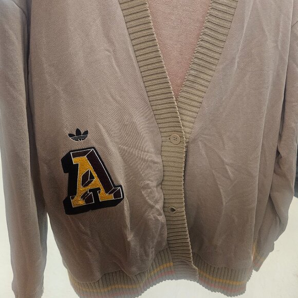 Adidas Beige Cardigan with Letter Patch - Picture 1 of 1